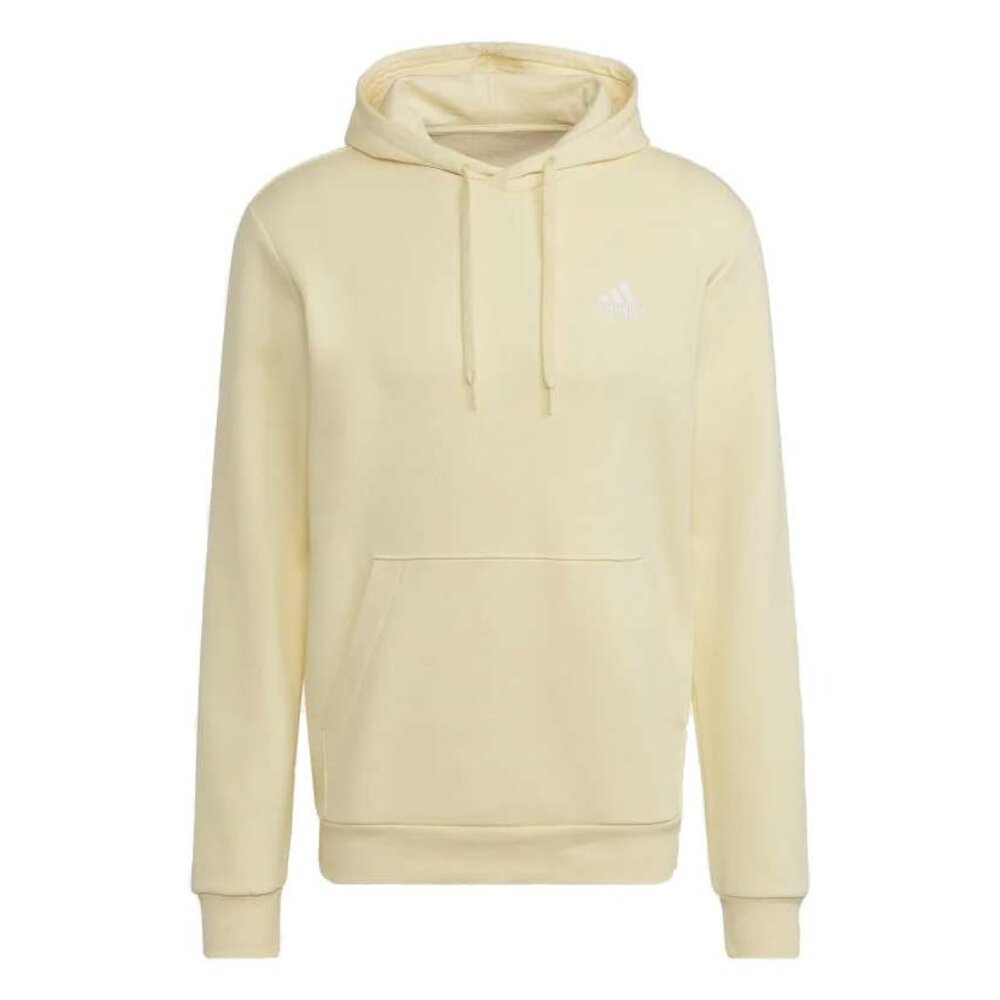 Adidas Essentials Fleece Hoodie Sweatshirt Yellow Men's size Medium